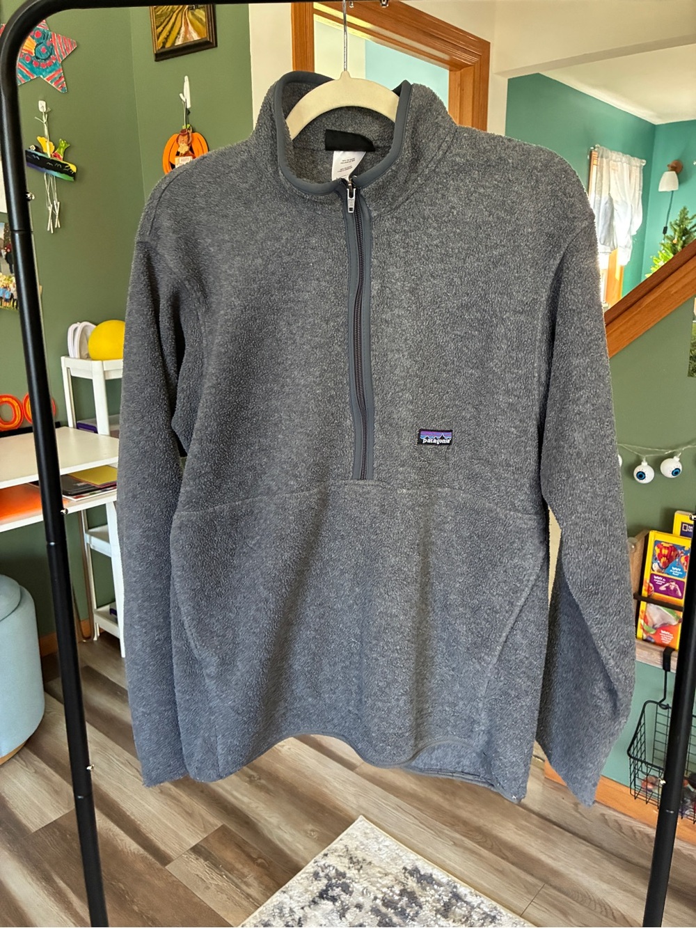 Patagonia Women’s Quarter-Zip Fleece Sweater - Gray-M